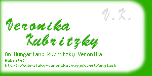 veronika kubritzky business card